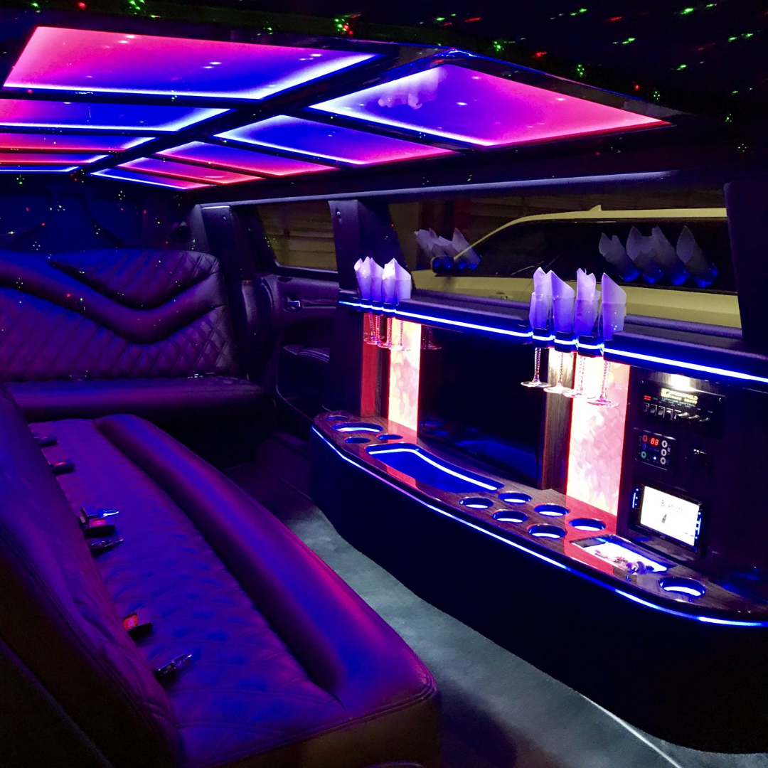 BLK Chrysler Limo Inside