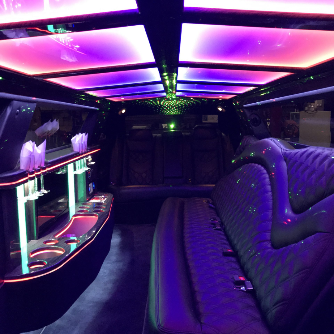 BLK Chrysler Limo Inside